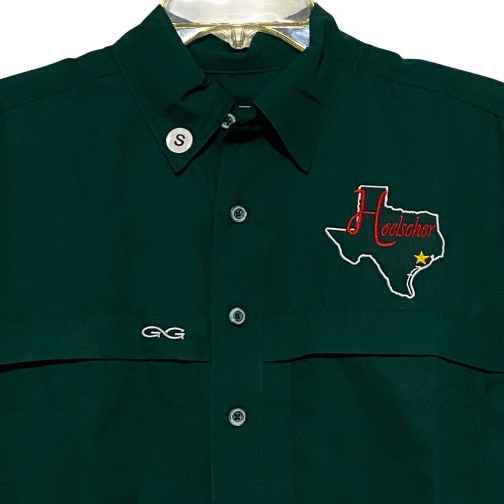 GameGuard Mens Microfiber Shirt S Dark Green Hoelscher Fishing Outdoors Hunting‎